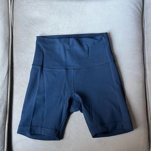 Lululemon Navy Wunder Train Shorts 6”